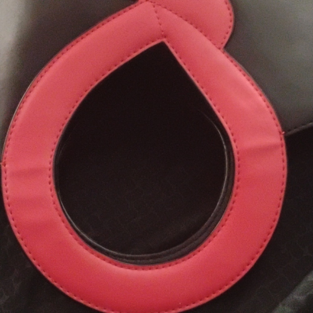 Roberta Di Camerino Black Red Leather R Logo Handbag - Picture 11 of 15